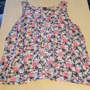 Torrid skull and roses shirt